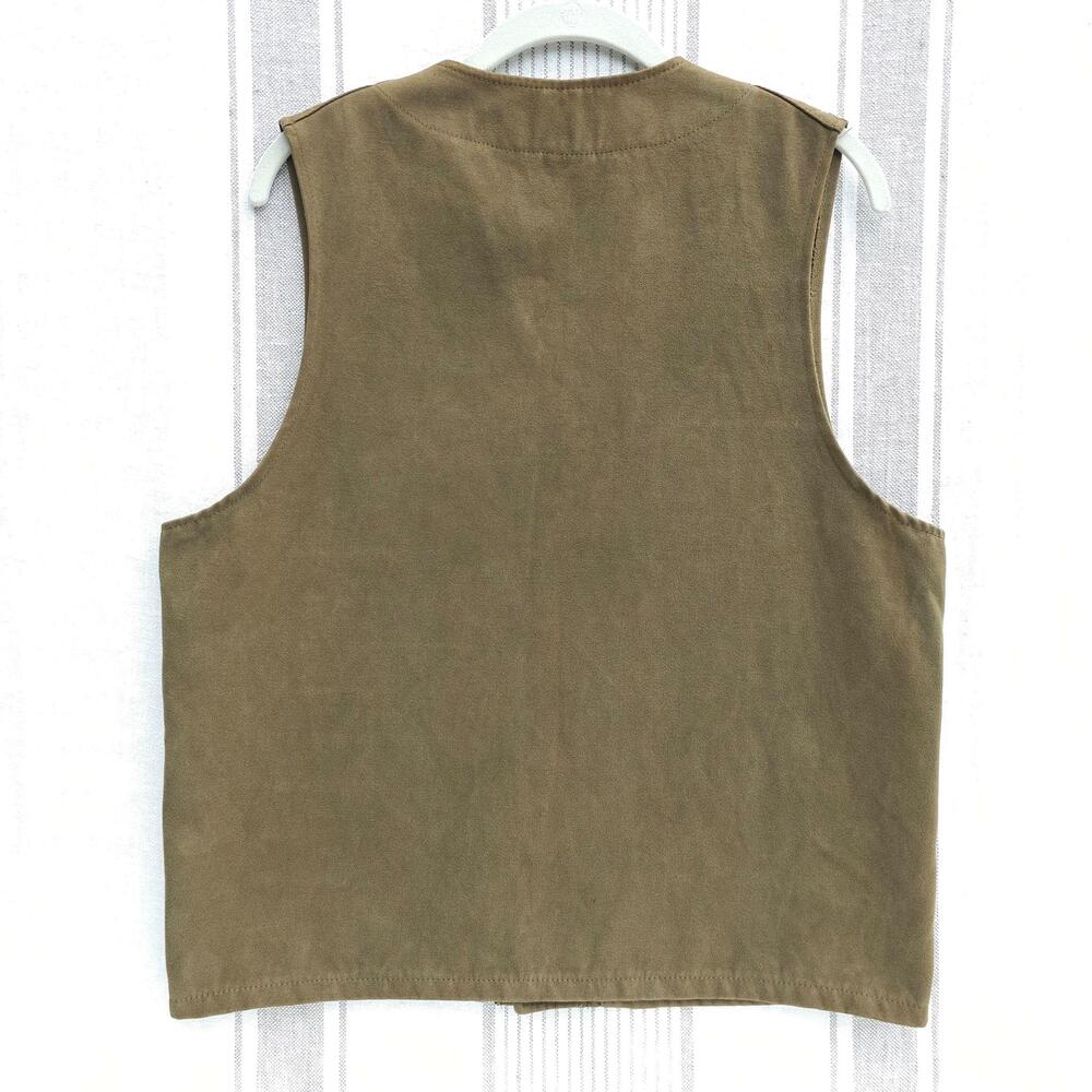 Filson Moleskin Cruiser Vest Mens 40 Style 820 Olive Brushed Cotton Duck Hunting - Picture 4 of 15